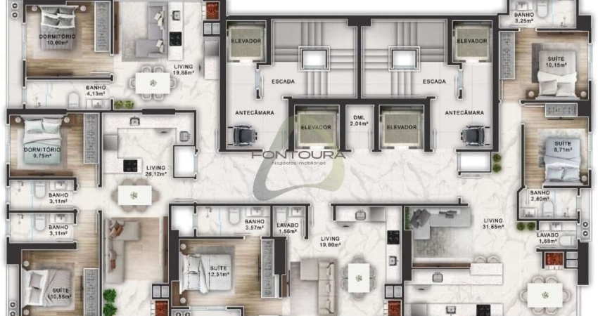 Apartamento com 2 quartos à venda na Rua 230, 50, Meia Praia, Itapema