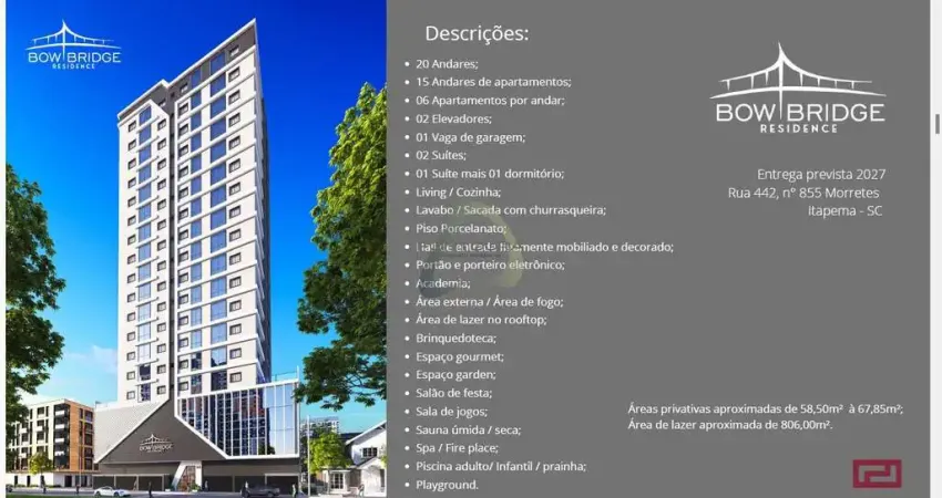 Apartamento com 2 quartos à venda na Rua 442 (D2) (D3), 885, Morretes, Itapema