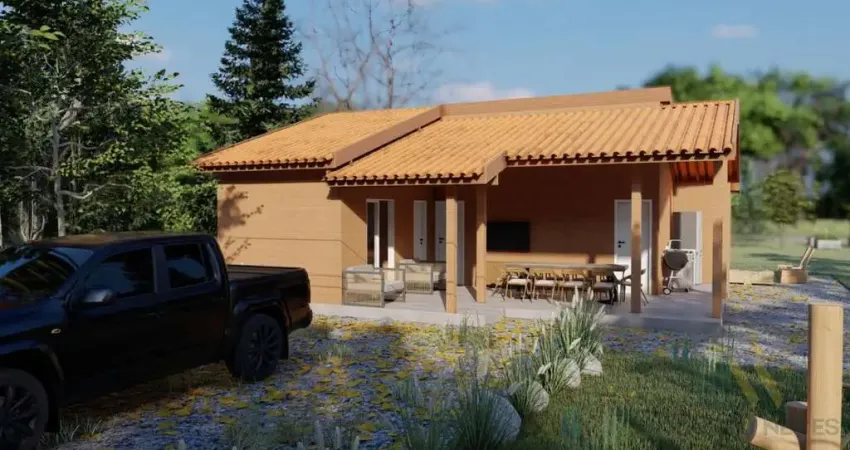 Casa de campo em condomínio fechado – 3 quartos, 1 banheiro, 5 vagas – terreno de 1.000m² em alumínio/sp