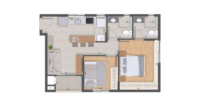 Apartamento à venda, 50 m² por R$ 692.624,64 - Água Verde - Curitiba/PR