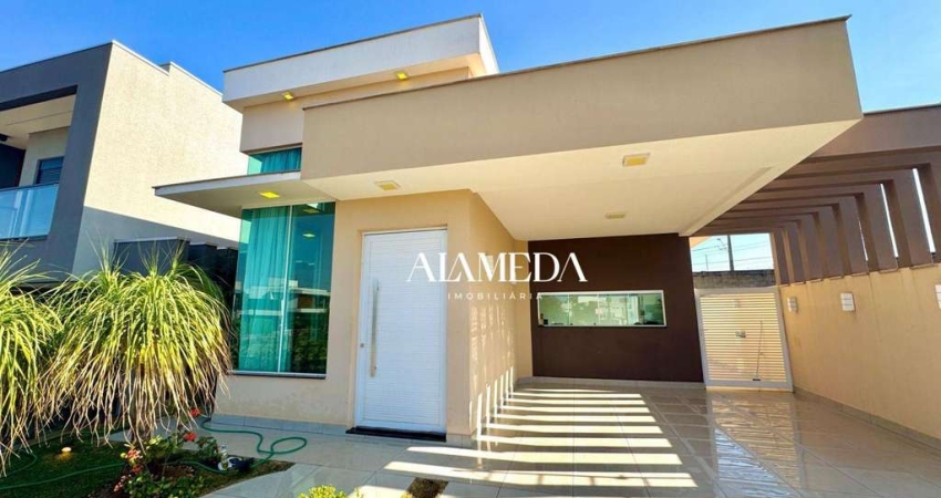 Casa Mobiliada com 3 Quartos sendo 01 Suíte para alugar, 143 m² por R$ 7.000/mês - Condomínio Araçari, Parque Tauá  - Londrina/PR