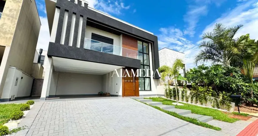 Sobrado alto padrão com fachada imponente no condomínio tangará - parque tauá | londrina/pr