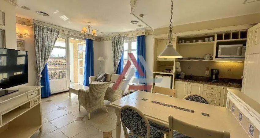 Flat com 1 quarto à venda, 66 m² por R$ 1.500.000 - Jurerê Internacional - Florianópolis/SC