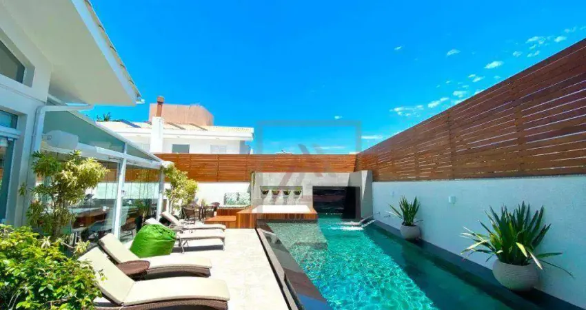 Casa com 5 quartos, sendo 4 suítes à venda, 508 m² por r$ 6.900.000 - jurerê internacional - florianópolis/sc