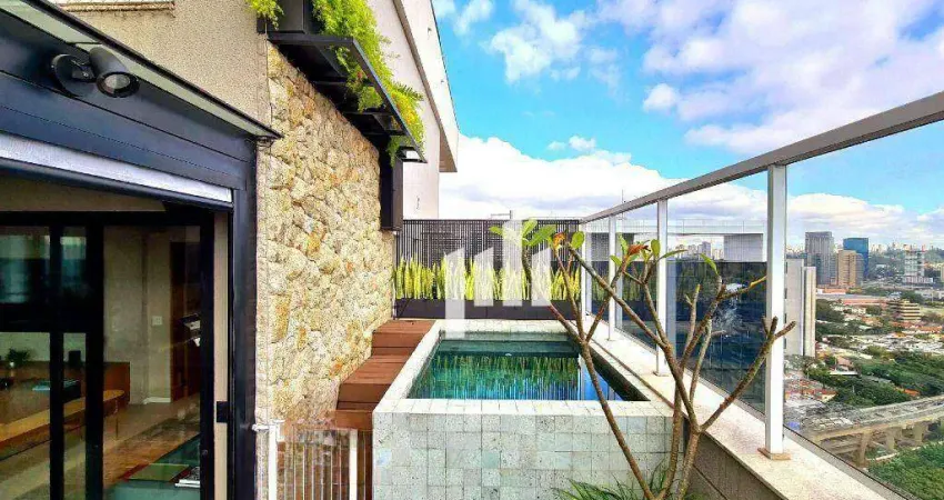 Cobertura com 3 dormitórios à venda, 230 m² - brooklin - são paulo/sp