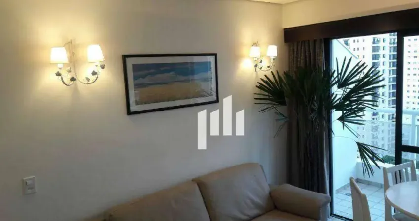 Flat com 1 dormitório, 37 m² - venda por r$ 390.000,00 ou aluguel por r$ 5.700,00/mês - moema - são paulo/sp