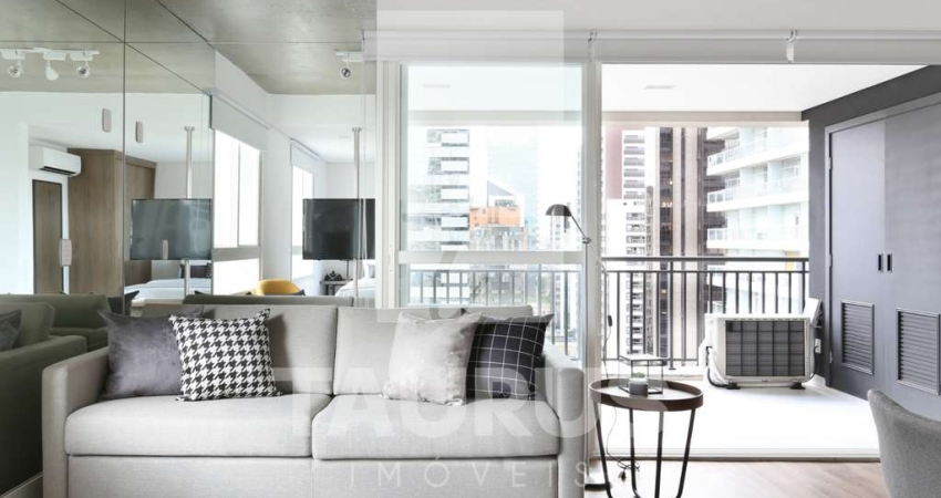 Apartamento mobilado com 1 quarto, para alugar no Brooklin, São Paulo-SP.