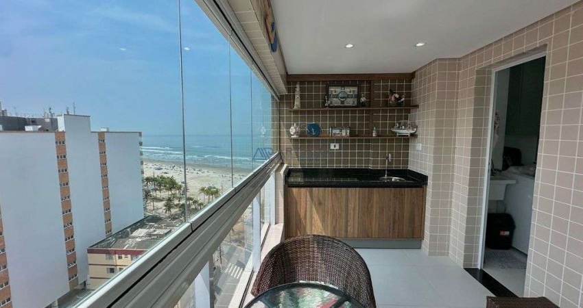 Apartamento 02 dormitórios - Vista Mar - Mobiliado - Bairro: Mirim