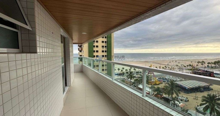 Apartamento 2 dormitórios - Vista Mar - Bairro: Guilhermina - Mobiliado