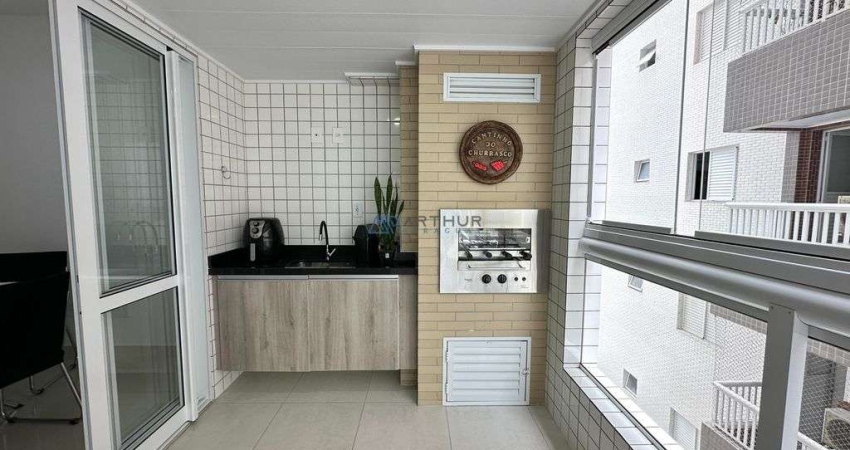 Apartamento à venda no Canto do Forte Praia Grande, 02 dormitórios, mobiliado