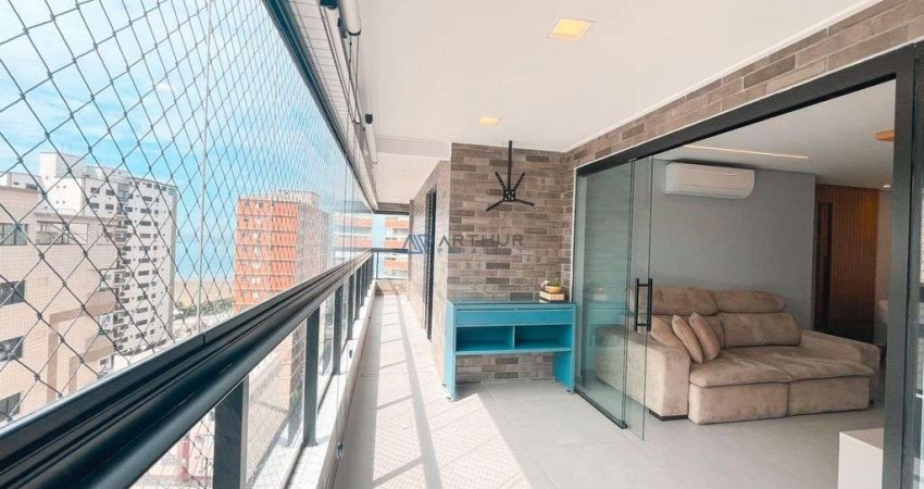 Apartamento em Praia Grande a venda, 3 dormitórios, Vista Mar, Canto do Forte