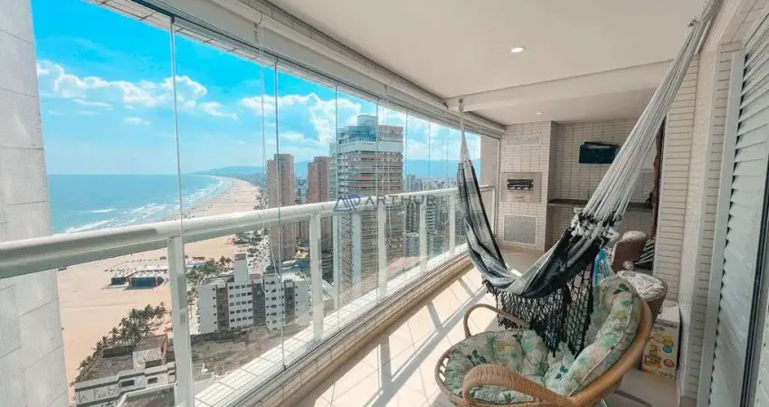 Apartamento à venda em Praia Grande, 3 dormitórios, Vista Mar e Mobiliado