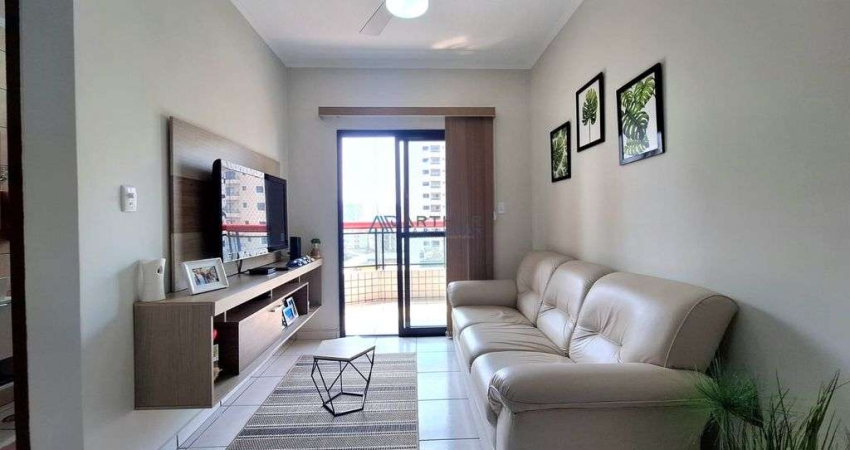 Apartamento à venda em Praia Grande com 1 dorms e 1 vaga com vista para o mar