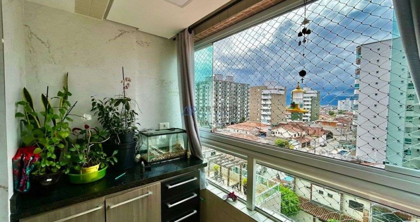 Apartamento à venda em Praia Grande, 02 dormitórios, vista livre e andar alto