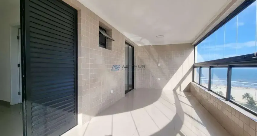 Apartamento em Praia Grande Vista mar, Vila Mirim com 2 quartos, 2 suítes, 78m²