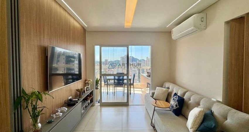 Apartamento à venda em Praia Grande na Guilhermina,  3 suítes, 110m²