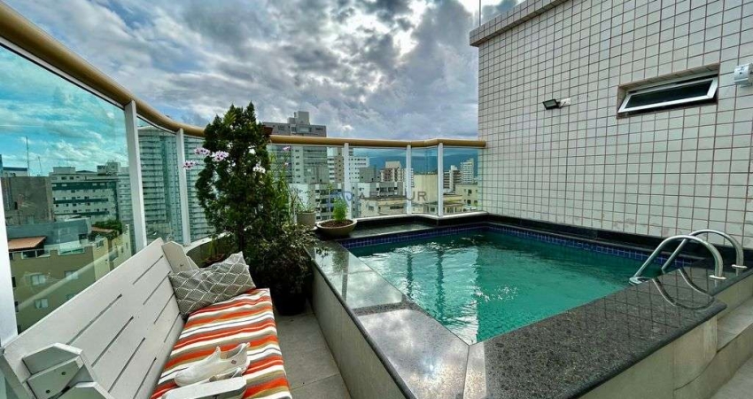 Cobertura duplex à venda em Praia Grande, 03 dormitórios, mobiliada, 3 vagas