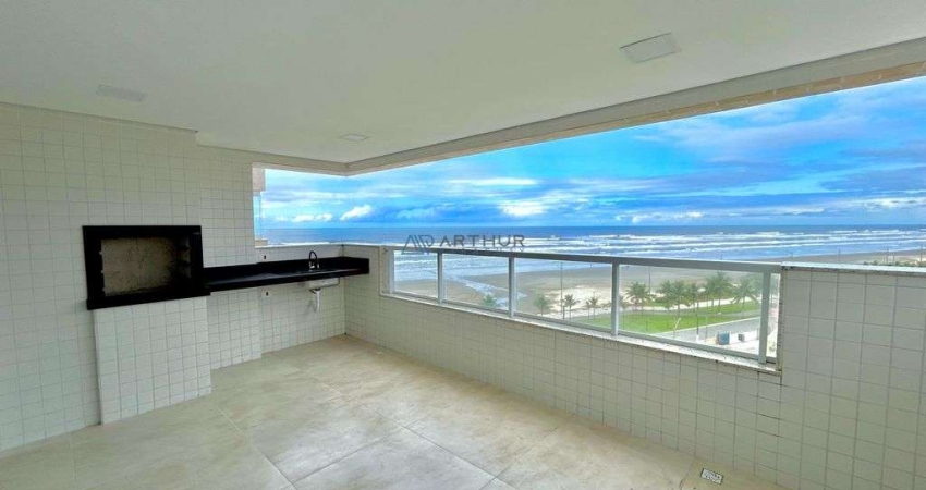 Apartamento frente mar à venda em Praia Grande com 3 quartos sendo 2 suítes