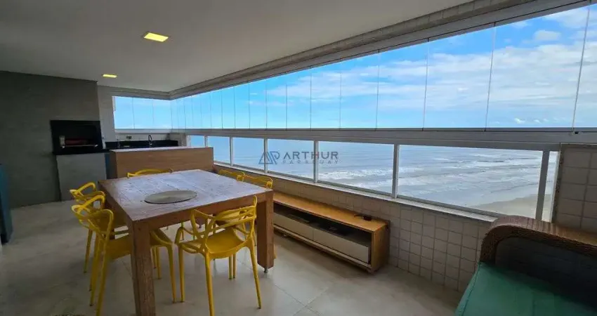 Apartamento em Praia Grande, 3 dorm., 2 vagas, andar alto e vista definitiva