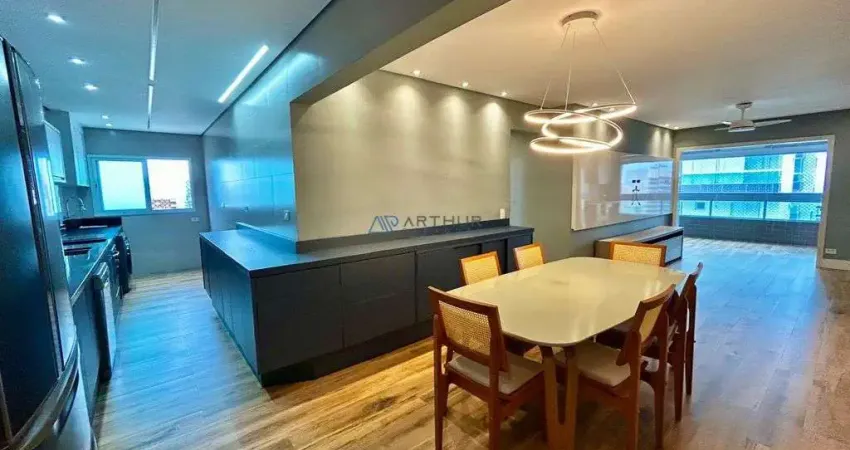 Apartamento à venda em Praia Grande, 3 dormitórios, vista mar e varanda gourmet