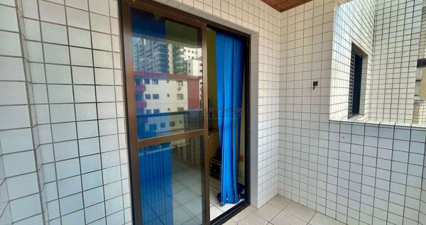 Apartamento à venda em Praia Grande, 01 dormitório mobiliado apenas 250m Mar
