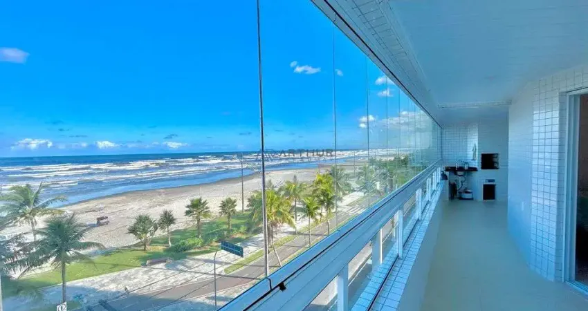 Apartamento à venda em Praia Grande frente mar 3 dorms sendo 1 suíte, 2 vagas