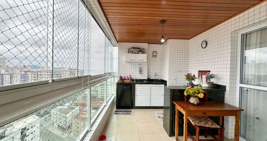 Apartamento à venda em Praia Grande na Tupi com 03 suítes com vista mar