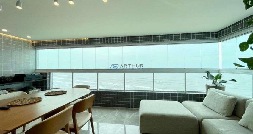 Apartamento a venda em Praia Grande no bairro Caiçara com 3 quartos  frente mar