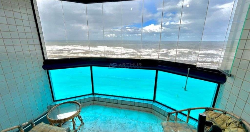 Apartamento à venda em Praia Grande frente mar com vista definitiva para o mar