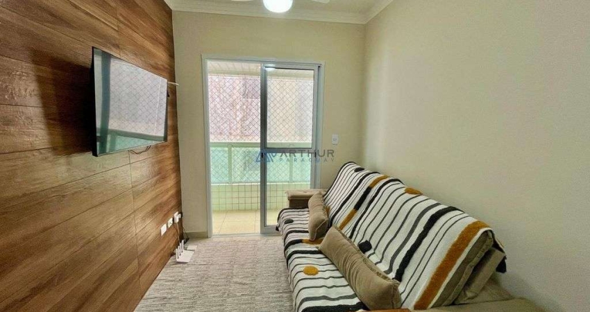 Apartamento à Venda Mobiliado em Praia Grande com 1 quarto, 1 banheiro e 1 vaga