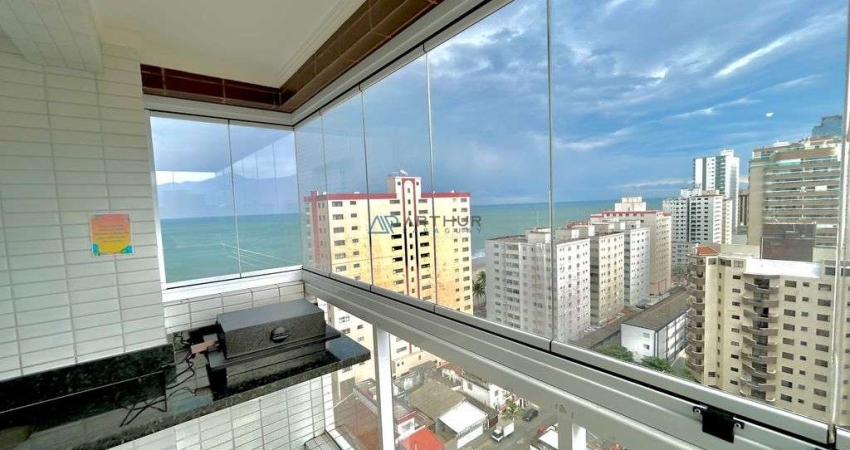 Apartamento à venda em Praia Grande com 2 dormitórios, 2 vagas e vista mar