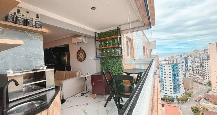 Apartamento à Venda em Praia Grande, 2 quartos, Mobiliado e Vista Mar