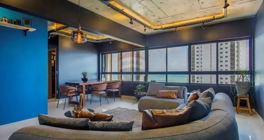 Apartamento em ponta negra vista mar e morro do careca 3 suítes 93m² 2 vagas lazer e segurança