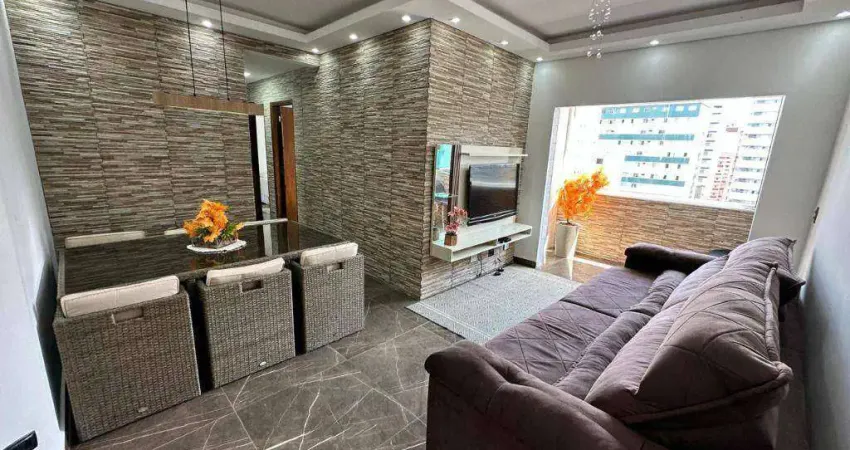 Apartamento com 3 dormitórios à venda, 82 m² por R$ 570.000 - Tupi - Praia Grande/SP
