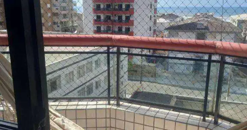 Apto de 1 dormitório com sacada vista mar, mobiliado, 55m², Tupi em Praia Grande SP