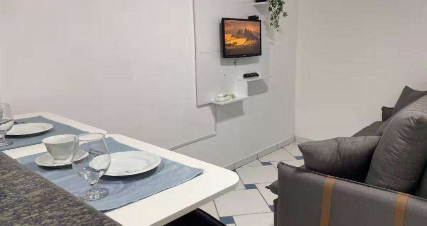 Kitnet Reformada e mobiliada, 38 m², 1 vaga, Tupi - Praia Grande SP
