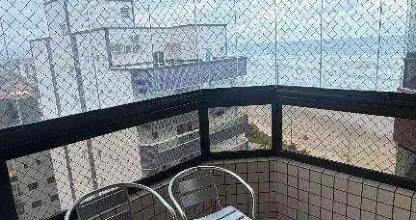 Apartamento de 2 dorm(s), sendo 1 suíte, mobiliado, com sacada vista mar em praia grande sp.