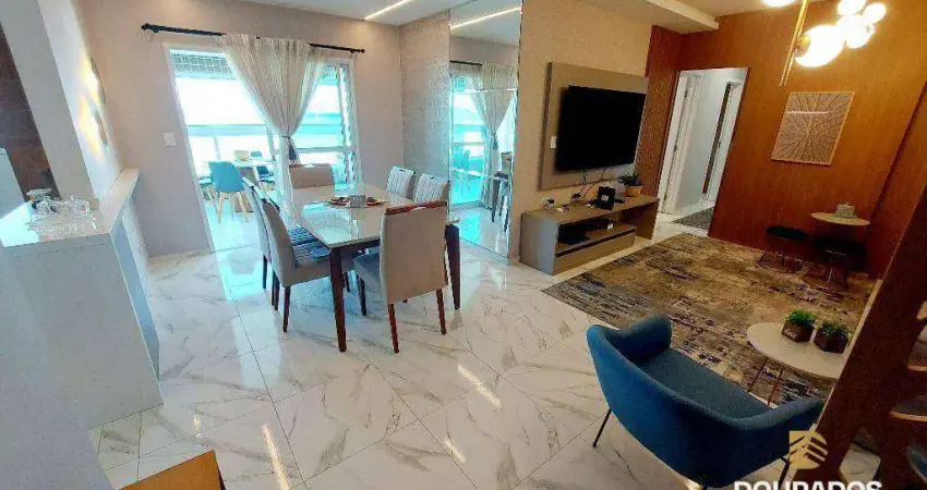 Apartamento de 3 dorm(s), sendo 3 suítes, porteira fechada, boqueirão em praia grande sp.