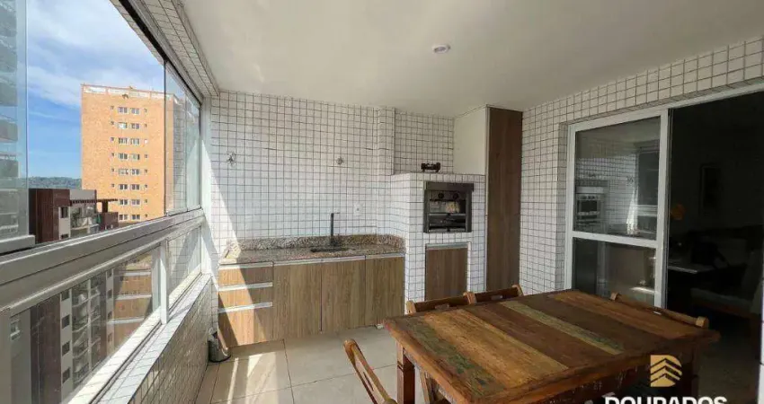 Apartamento de 3 quartos sendo 1 suíte, 120m² , varanda gourmet no canto do forte em praia grande sp.