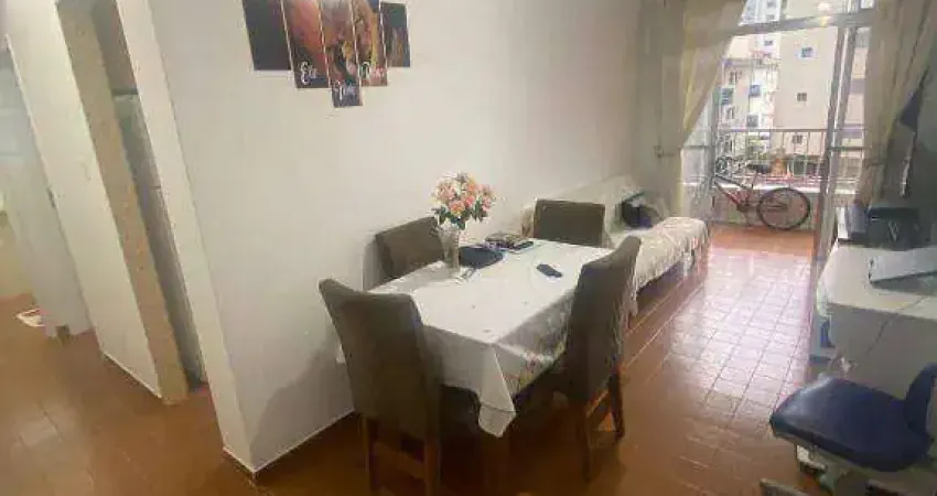Apartamento de 1 dormitório com sacada, 1 vaga na guilhermina em praia grande sp.