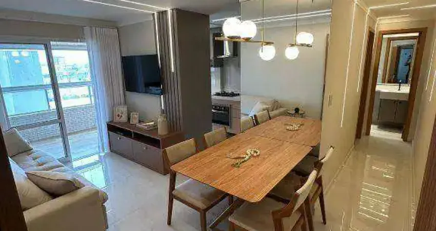 Apto 1 dorm, suíte, 52m², varanda gourmet no boqueirão em praia grande sp.  entrega 07/2025