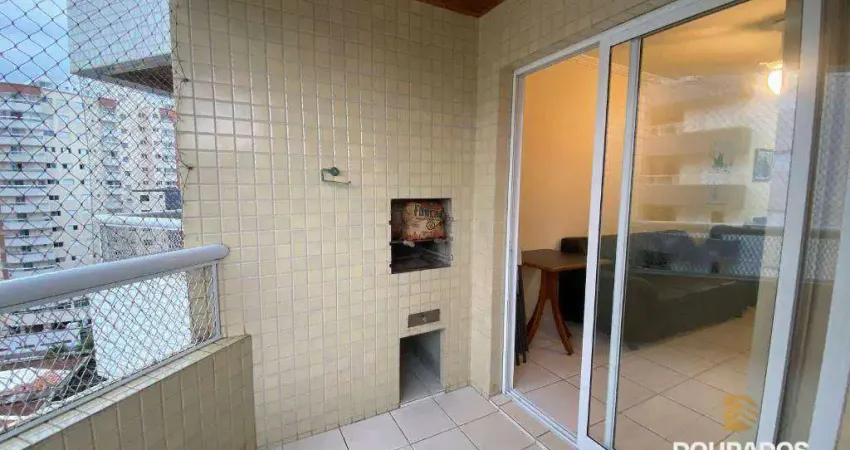 Apartamento de 2 dormitórios com 1 suíte, mobiliado , varanda gourmet na guilhermina em praia grande sp.