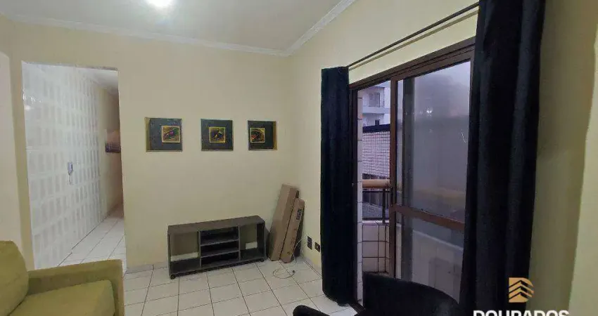 Apartamento de 1 dormitório com sacada na guilhermina em praia grande sp.