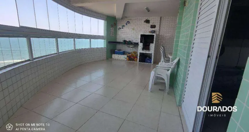 Apartamento de 2 dorm(s), sendo 1 suíte, mobiliado, vista frente mar em praia grande sp.