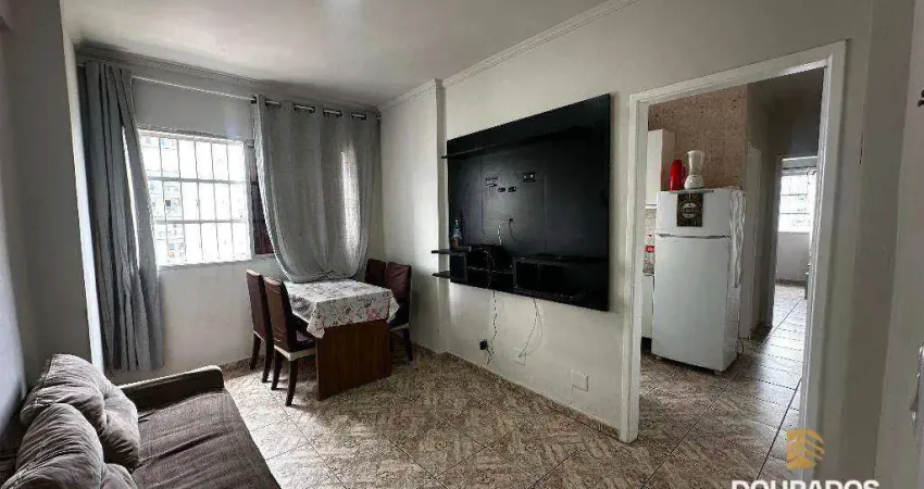 Apartamento de 1 dormitório com vista mar, mobiliado, na Guilhermina em Praia Grande SP.