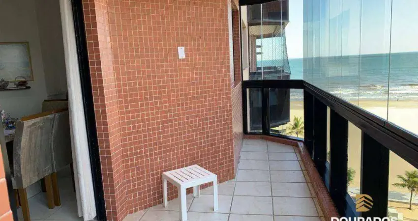 Apartamento de 2 dormitórios, sendo 1 suíte, com sacada e vista mar na Guilhermina em Praia Grande SP