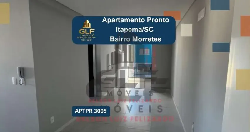 Apartamento novo a 400m do mar na cidade de itapema/sc no bairro morretes, com 2 suítes e 2 vagas de garagem. ótimo investimento!.