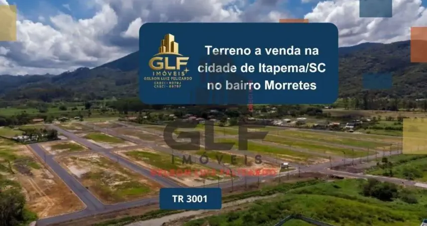 Terreno a venda na cidade de itapema/sc no bairro morretes, com metragem de 400 m² sendo 20 x 40