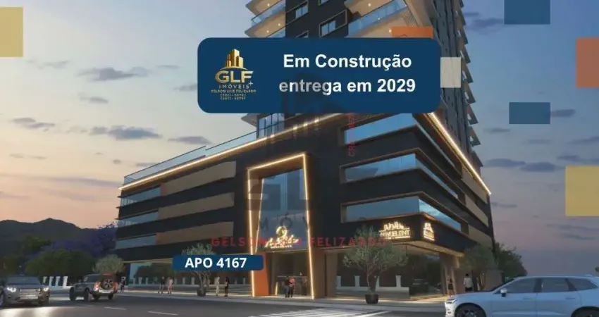 Apto em construção em itapema, meia praia, com 116m² área privativa, sendo 3 suítes, 2 vagas de garagem, área de lazer completa