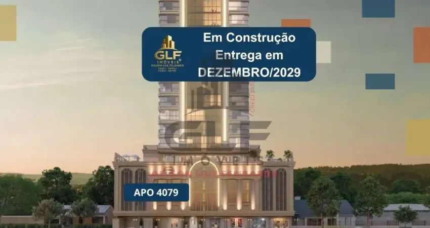 Apto em construção em itapema bairro meia praia, com 185,20m² área privativa, sendo 4 suíte, 3 vagas de garagem, com área de lazer completa